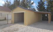Réalisation d'un enduit effet gratté sur un garage en préfabriqué béton d'environ 53 m2 à SAINT GERMAIN.